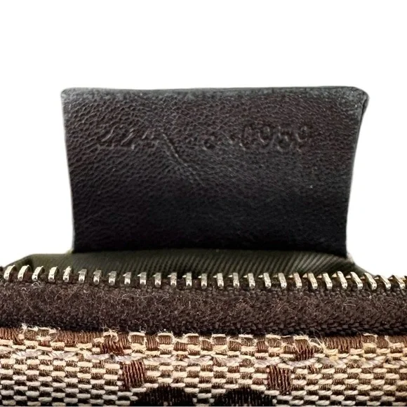 Authentic GUCCI Tan GG Monogram Canvas & Brown Leather Teddy Bear Card Holder - Picture 9 of 16